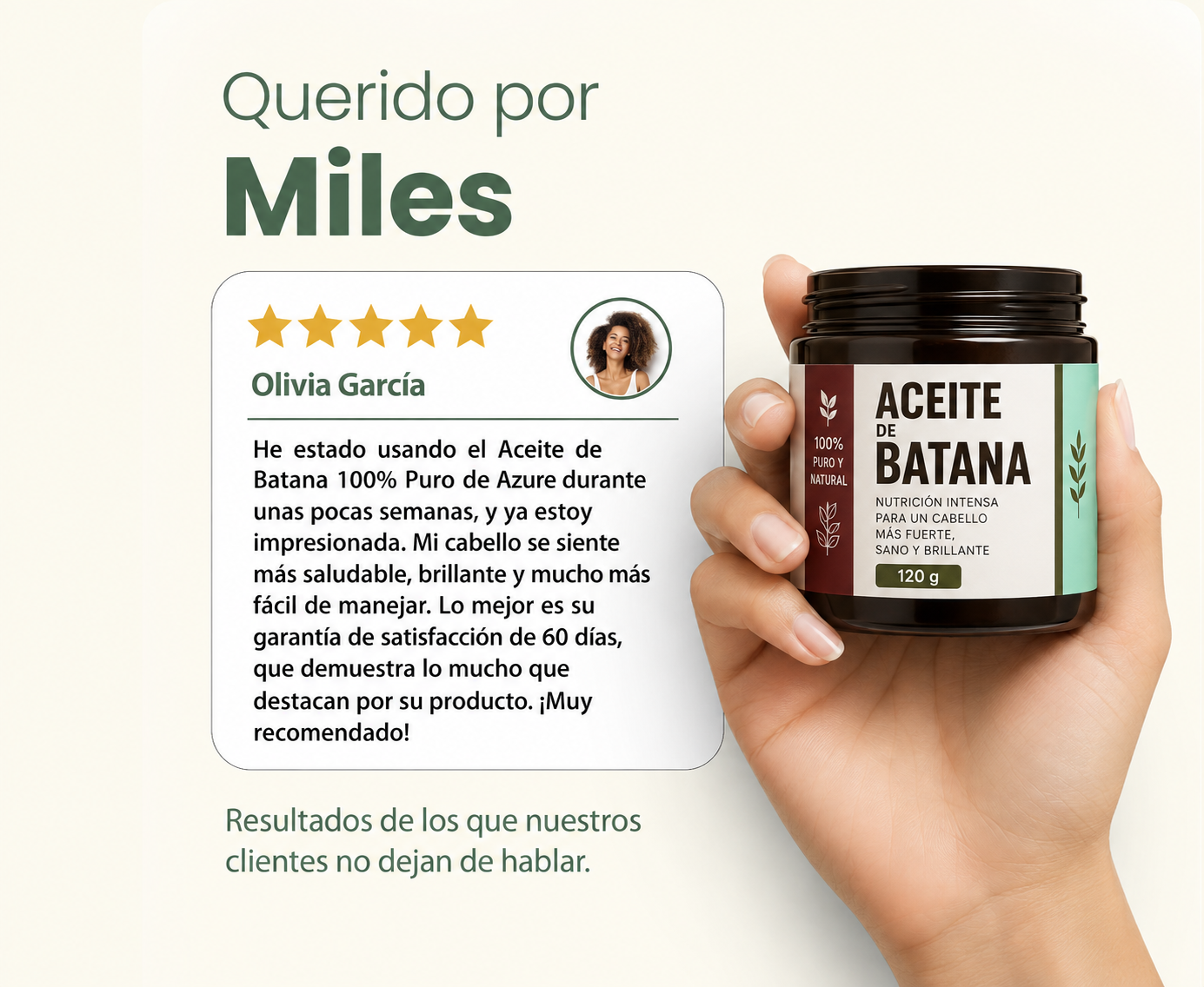 Aceite natural para el crecimiento del cabello Batana
